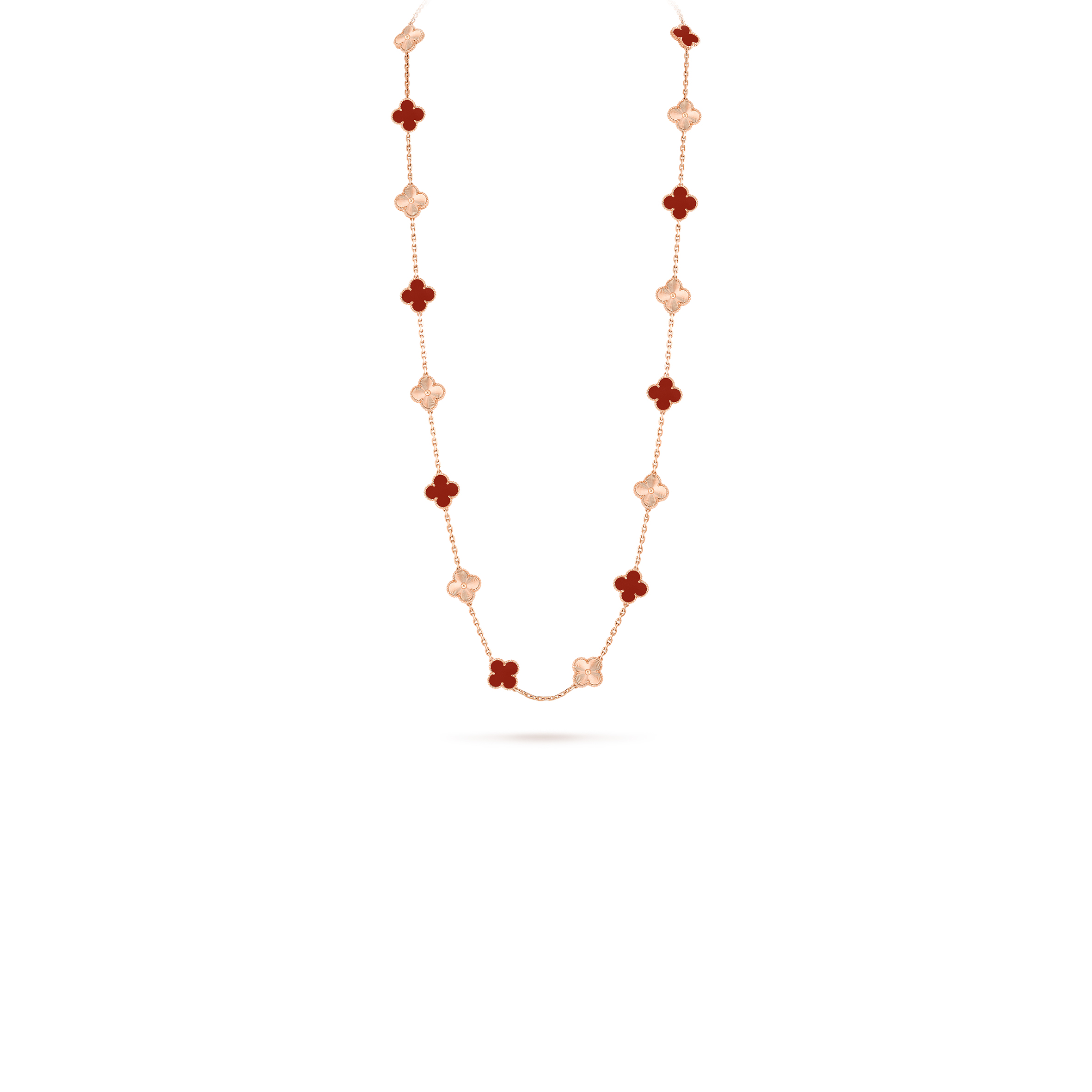 V*N CL*F arpels vintage alhambra long necklace, 20 motifs vcarp7ro00